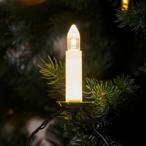 Julgransbelysning 25 Varmvit LED Inomhus IP20 Vit/Grön Konstsmide