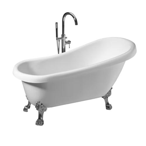 Novito Badkar Naantali vit med tassar 1530x700x790 mm