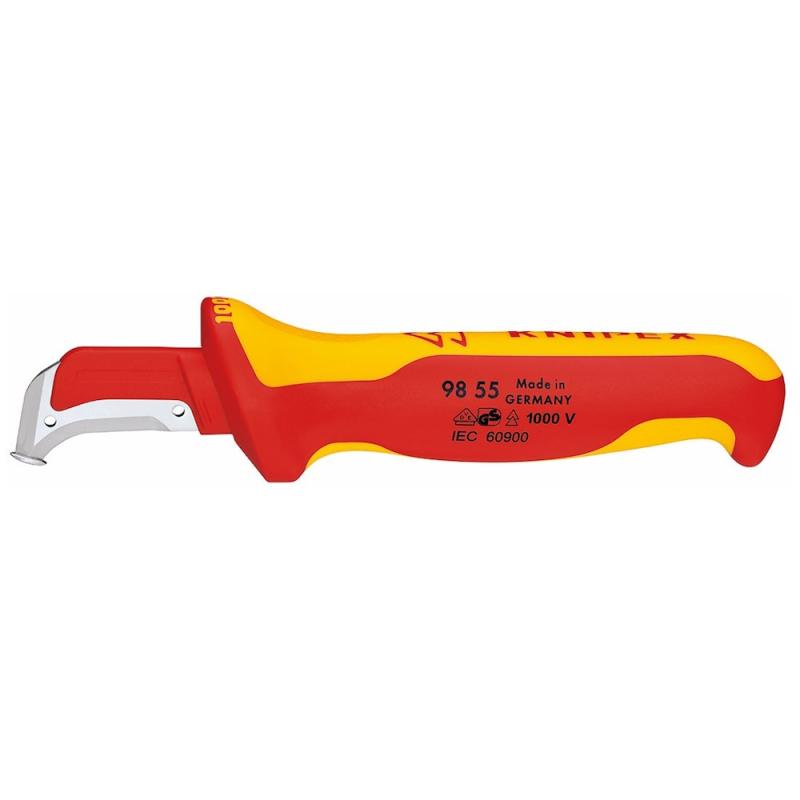 Avmantlingskniv– Isolerad 1000V, KNIPEX 1663547