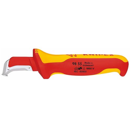 Avmantlingskniv– Isolerad 1000V, KNIPEX 1663547