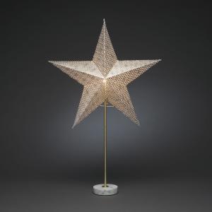 Paper Star Silver. Marble Foot, Konstsmide