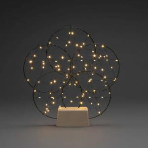 Rund Metalldekoration 40cm 100 Micro LED IP20 Svart Konstsmide