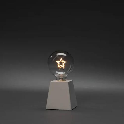 Dekorationsbelysning LED E27 IP20 Trä Vit Konstsmide