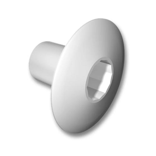 LK End Collar Cupped 16/25mm White