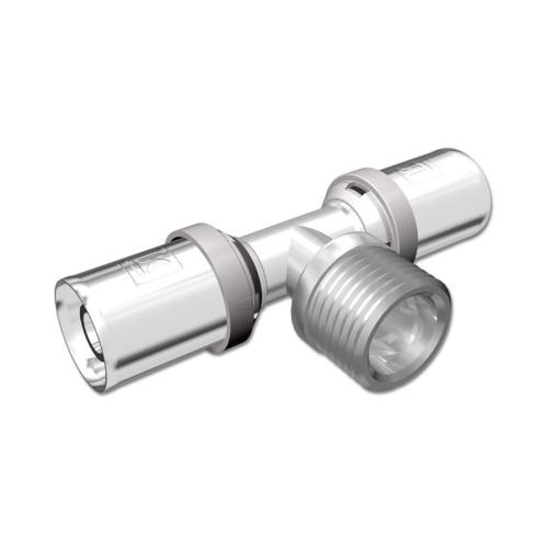 LK PressPex T-Kobling Udvendig Gevind Med Afgrening A50xR40