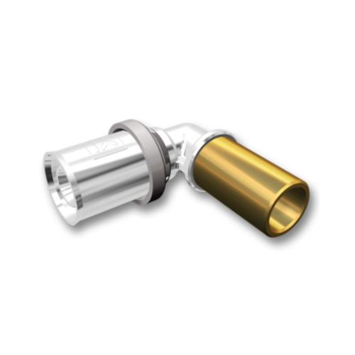 LK PressPex Vinkelovergangs Universalrør Cu AX16x12mmx90°