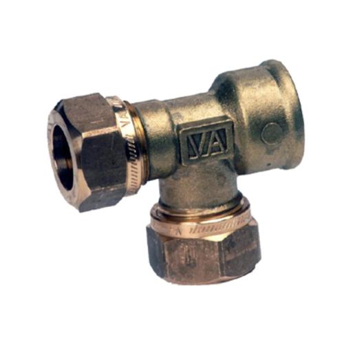 T-Rörskoppling 15x15mmxR15 Mässing Vatette