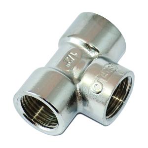 Metal T-Tube Internal Thread G15 Chrome Ezze