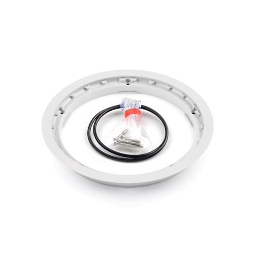 Clamp Ring In White Plastic With Screw, Jafo