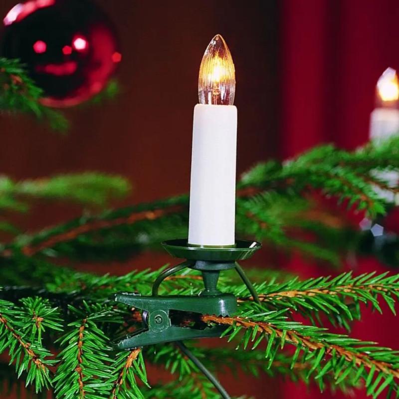 Julgransbelysning 16 Varmvit Ljus IP20 Vit Konstsmide