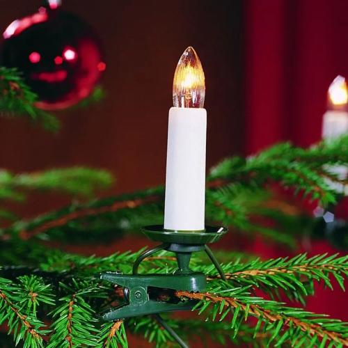 Juletræsbelysning 25 Varmt Hvidt Lys IP20 Hvid Konstsmide