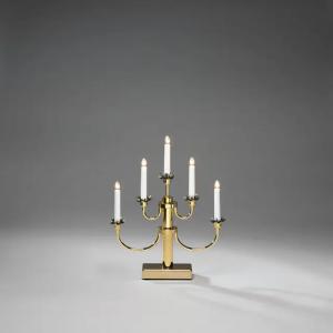 Lysestage 5 Lys E10 IP20 Metal Messingbelagt Konstsmide