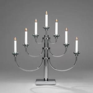 Lysestage 7 Lys E10 IP20 Metal Krom Konstsmide