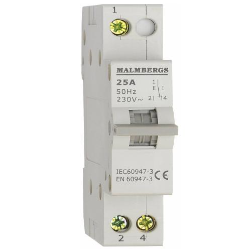 Vippekontakt, 1 polet, 25A, I-0-II, Malmbergs 2149314