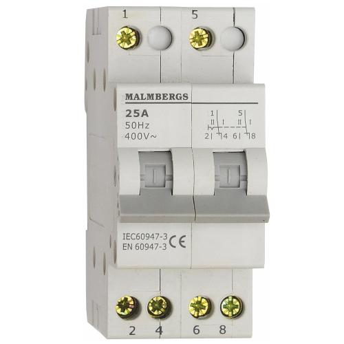Vippekontakt, 2 Polet, 25A, I-0-II, Malmbergs 2149315