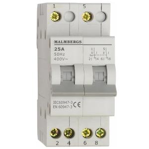 Vippekontakt, 2 Polet, 25A, I-0-II, Malmbergs 2149315