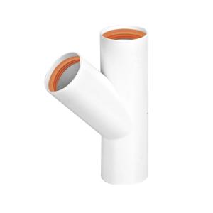 T-Tube 3 Sleeves​ 32mmx45° Rubber Seal White Faluplast