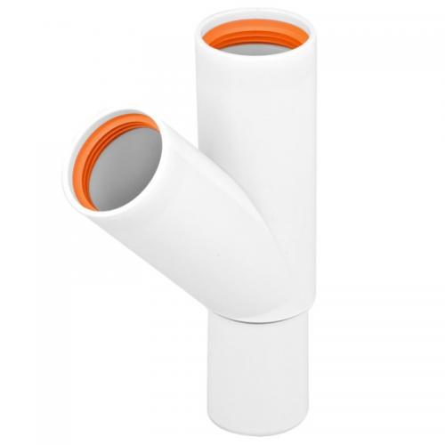 PP T-RÖR VIT 40X45GR.2-MU FP74860