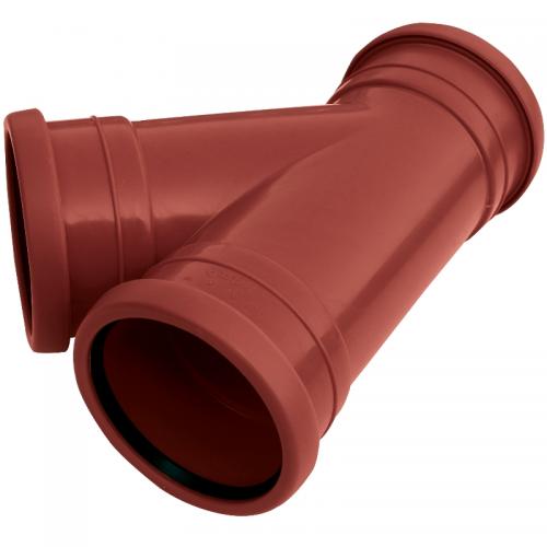 Mark-Grenrör 3-Muff 110mmx45º Polypropen Pipelife