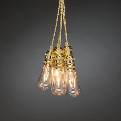 Slinga 8 Amber Utbytbar LED IP20 Guld Konstsmide