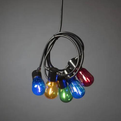 String Lights 20 Colored Oval LED IP44 Multicolored Konstsmide