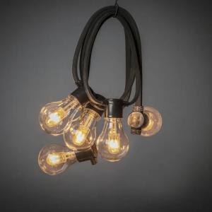 Slinga 10 Amber LED Utbytbar E27 IP44 Svart Konstsmide