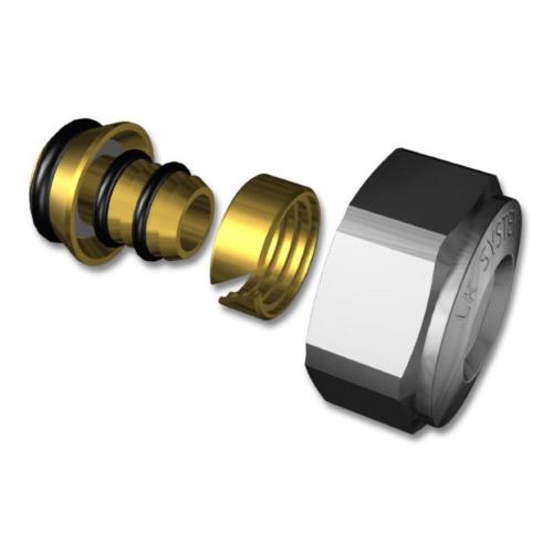 LK Tilslutningskobling RF AX16mmxG20 Krom