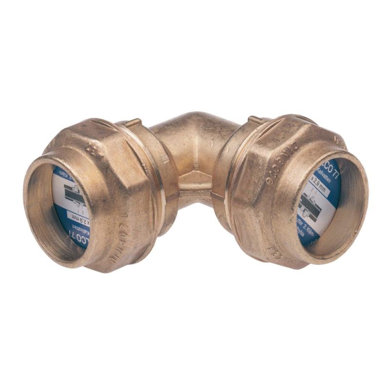 Vinkelkoppling BA 77301 För PEM PN10 90° Mässing Beulco (25mm)