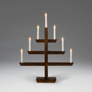 Träljusstake 7 Lampor E10 230V IP20 Brunbets Konstsmide