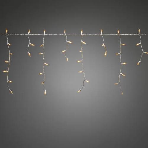 Istapkæde 200 Ravfarvede LED IP44 Hvid Konstsmide