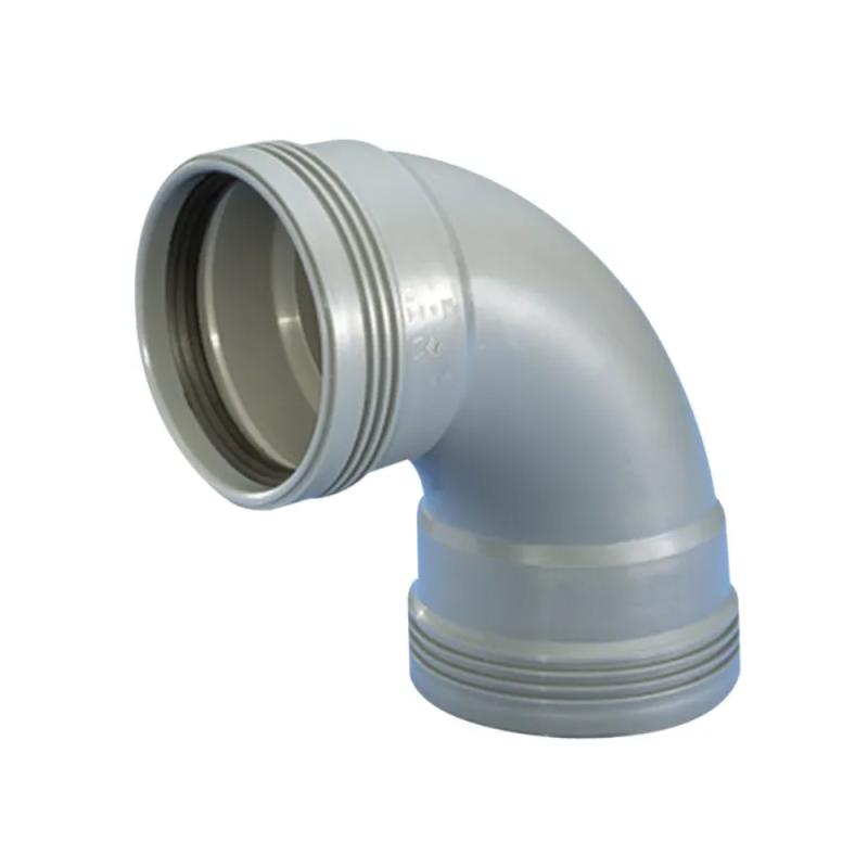 Wafix PP Långböj, 2 Muff, 88,5°, Grå (110mm×88,5°)