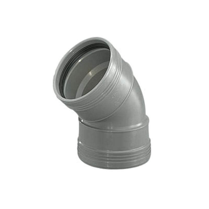 Wafix PP Böj, 2 Muff, 110mm, Grå (110mm×45°)