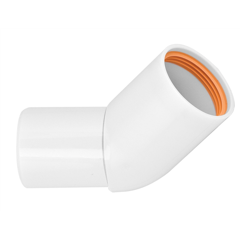 PP VINKEL VIT 40X45° 1 MUFF FP