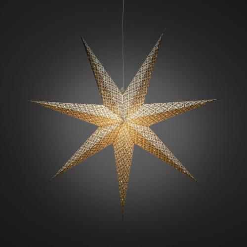 Pappersstjärna E14 78cm IP20 Vit/Petroleumblå Konstsmide