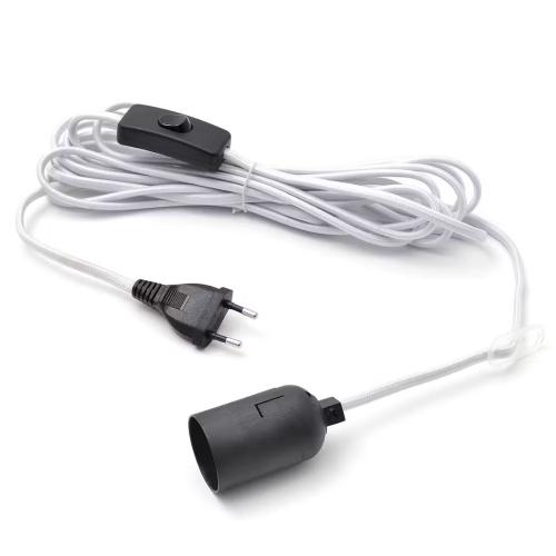 Cord Rack Textile Covered 5m E27 IP20 White Konstsmide