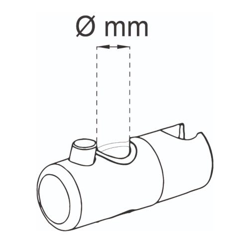 Glider Shower Rod Chrome, Habo