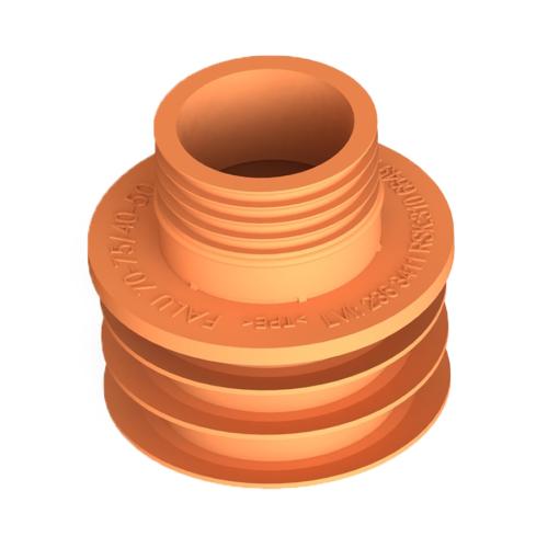 Gumminippel 70-75/40-50mm Orange Faluplast