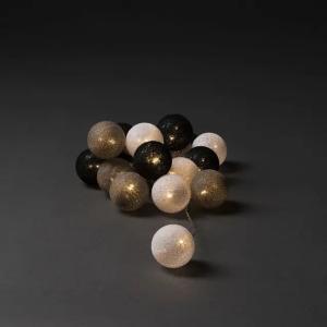 String Lights 16 Yarn Balls Warm White LED IP20 White/Grey/Black Konstsmide