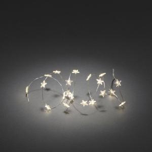 Light String 20 Stars Warm White LED Blinking 3xAA, Konstsmide