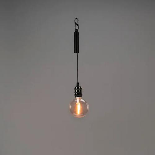 Genopladelig Enkeltlampe 3.7V IP44 Sort Konstsmide