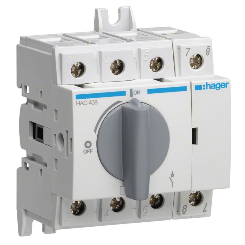 Huvudbrytare 4Poler 80A 380-415V IP20 Hager