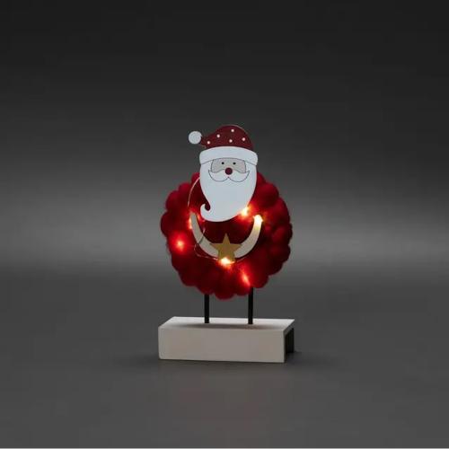 Tomte 6 LED IP20 Trä Och Bomull Röd Konstsmide