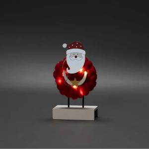 Tomte 6 LED IP20 Trä Och Bomull Röd Konstsmide