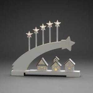 Silhouette Arch With Star 8 Warm White LED IP20 White Konstsmide