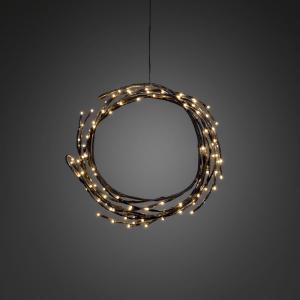 Wreath/Garland Warm White LED, IP44, 12V, 3.6W, Brown, Konstsmide