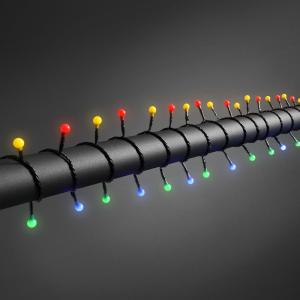 Mini Light String 80 Multi Colored Cherry LED, Black Cable, 24V/IP44, Konstsmide