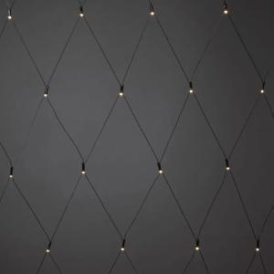 Nät 40 Varmvita LED Frostad 80x80cm IP44 Svart Konstsmide