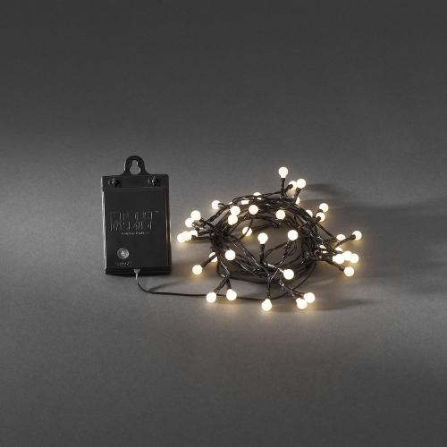 Lyssnor Cherry 40 Varm Hvid LED Sensor, Batteri, Konstsmide