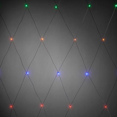 Net 64 Multicolor LED 2x2m IP44 Black Konstsmide