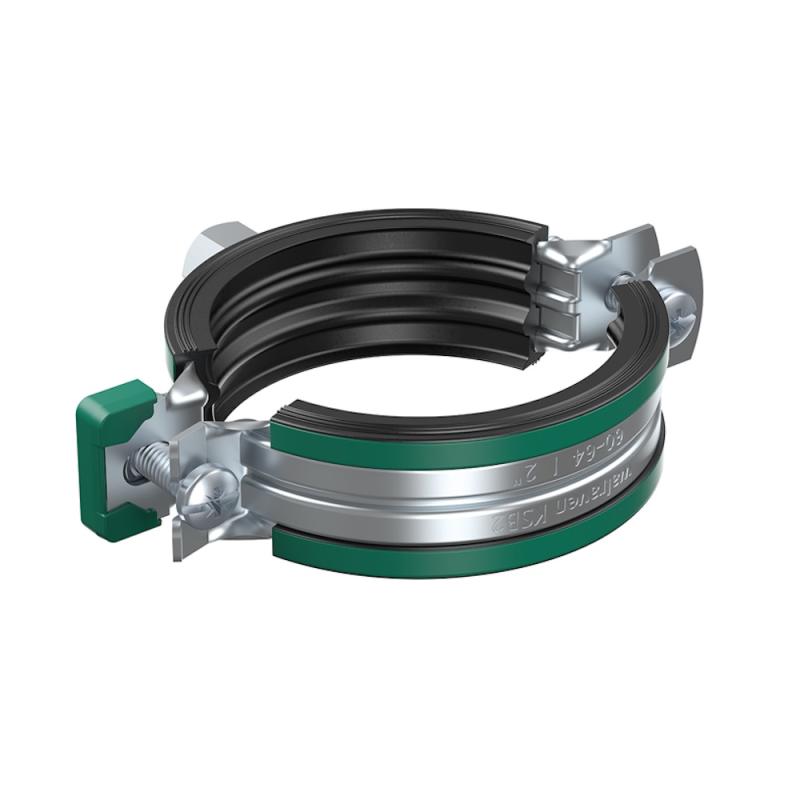 Rörklamma, KSB2 EPDM (M8/10) FZB 10-14mm, Stål/Grön, walraven 3396014